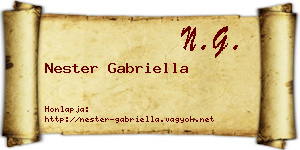Nester Gabriella névjegykártya